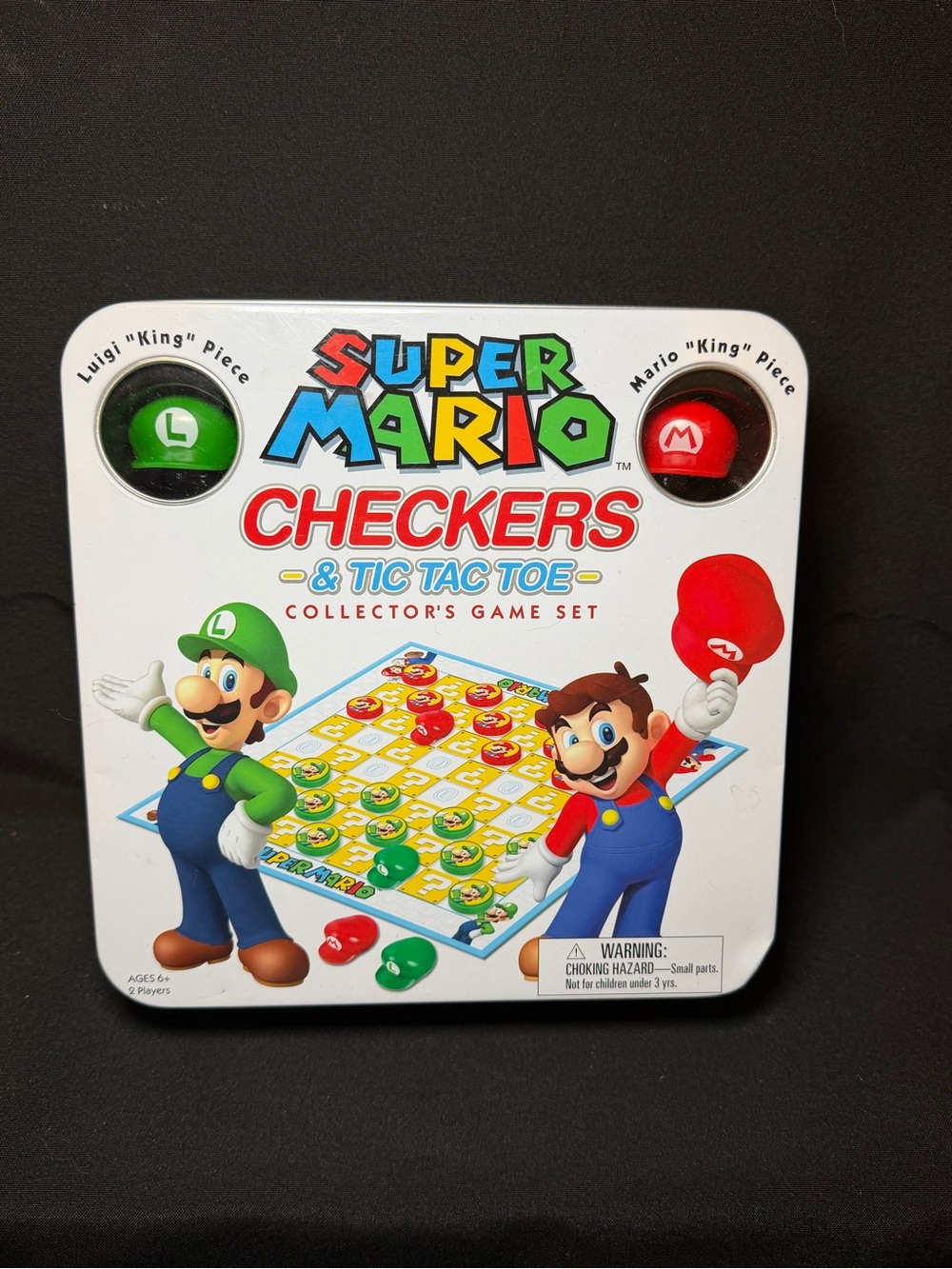 Nintendo Super Mario Checkers/Tic Tac Toe Combo Board Game Complete Set